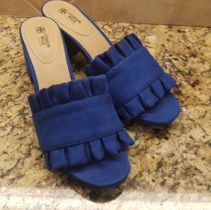 Womens Cushion Walk by Avon Blue Slip Ons with Ruf